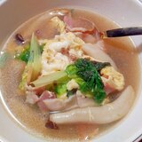 ふわたまベーコンレタススープ